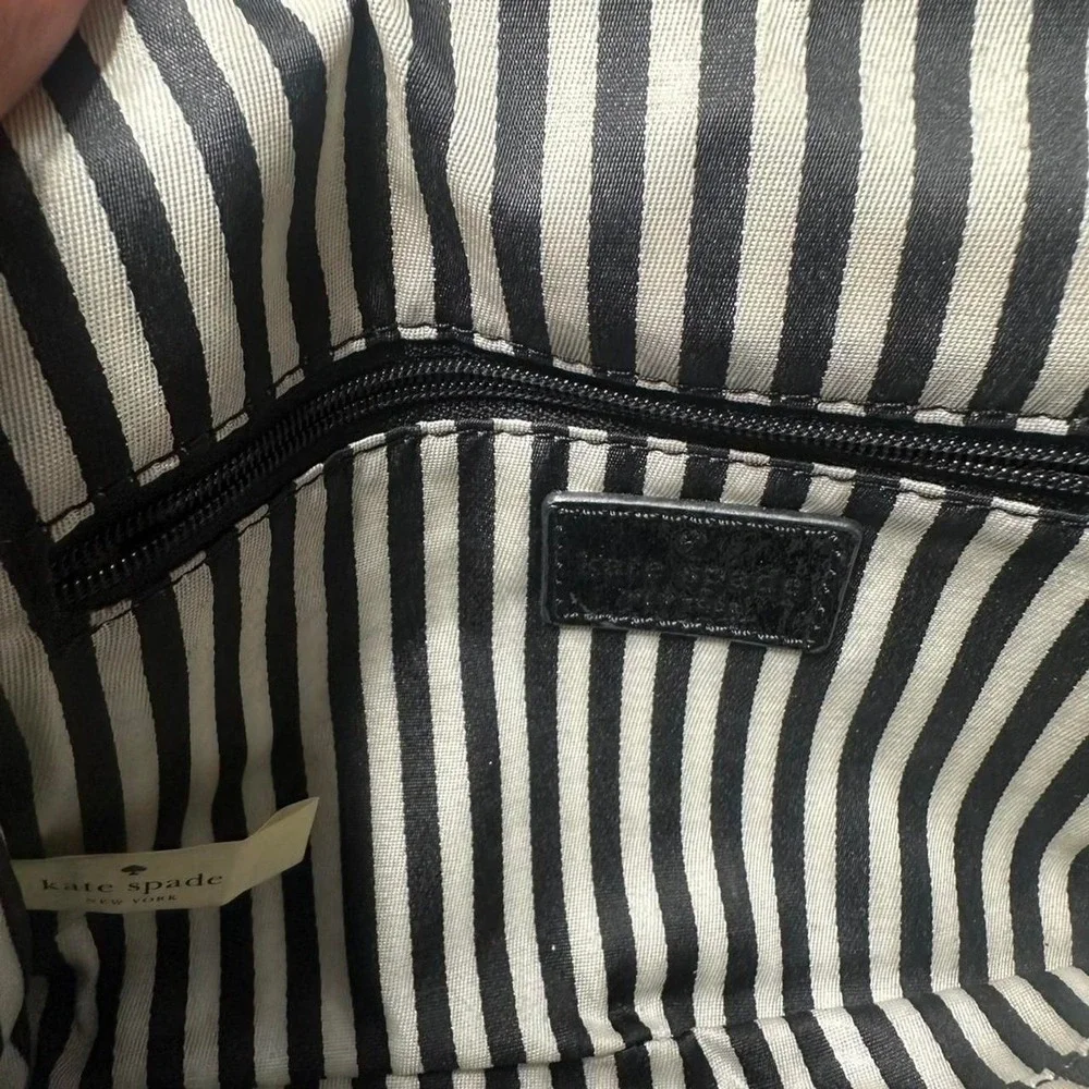 Kate Spade Black Leather‎ Crossbody Purse Classic Preppy Minimalist Old Money